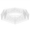 Hexagonal Gabion Raised Bed 78.7"x68.1"x15.7" - Silver