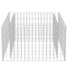 Gabion Raised Bed Galvanized Steel 35.4"x35.4"x19.7" - Silver