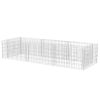 Gabion Raised Bed Steel 106.3"x35.4"x19.7" - Silver