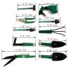 Garden Tool Set Household Soil Loosening Shovel Planting Hand Tool Set - Green - 10 Pcs