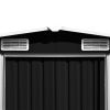 Garden Shed 101.2"x192.5"x71.3" Metal Anthracite - Black