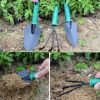 Garden Tool Set Household Soil Loosening Shovel Planting Hand Tool Set - Green - 5 Pcs