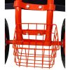 Rolling Garden Scooter Garden Cart Seat with Wheels and Tool Tray; 360 Swivel Seat; Red - as Pic