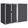Garden Tool Shed Anthracite 88.6"x35"x63.4" Galvanized Steel - Anthracite