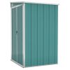 Wall-mounted Garden Shed Green 46.5"x39.4"x70.1" Galvanized Steel - Green