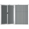 Garden Tool Shed Gray 88.6"x35"x63.4" Galvanized Steel - Gray