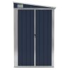 Wall-mounted Garden Shed Anthracite 46.5"x113.4"x70.1" Steel - Anthracite