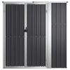 Garden Tool Shed Anthracite 63.4"x35"x63.4" Galvanized Steel - Anthracite