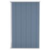 Wall-mounted Garden Shed Gray 46.5"x39.4"x70.1" Galvanized Steel - Gray
