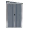 Wall-mounted Garden Shed Gray 46.5"x150.4"x70.1" Galvanized Steel - Gray