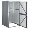 Garden Tool Shed Gray 34.6"x35"x63.4" Galvanized Steel - Gray