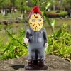 1pc Resin Finger With Marsk; Craft Ornament For Garden & Desktop; Home Indoor & Outdoor Decor - W07