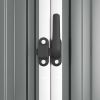 Garden Tool Shed Gray 88.6"x35"x63.4" Galvanized Steel - Gray