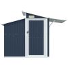 Garden Shed Anthracite 106.3"x51.2"x82.1" Galvanized Steel - Anthracite