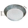 Round Galvanized Steel Compost Sifter with Wire Mesh Design Base; Antique Silver - BM195216