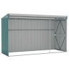 Wall-mounted Garden Shed Green 46.5"x113.4"x70.1" Galvanized Steel - Green