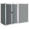 Garden Tool Shed Gray 88.6"x35"x63.4" Galvanized Steel - Gray