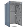 Wall-mounted Garden Shed Gray 46.5"x39.4"x70.1" Galvanized Steel - Gray