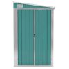 Wall-mounted Garden Shed Green 46.5"x76.4"x70.1" Galvanized Steel - Green