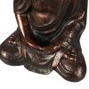 16.1inch Zen Buddha Indoor Outdoor Statue for Yard Garden Patio Deck Home Decor - bronze