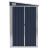 Wall-mounted Garden Shed Anthracite 46.5"x150.4"x70.1" Steel - Anthracite