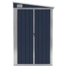 Wall-mounted Garden Shed Anthracite 46.5"x39.4"x70.1" Steel - Anthracite