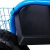 Rolling Garden Scooter Garden Cart Seat with Wheels and Tool Tray; 360 Swivel Seat; Blue - as Pic
