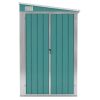 Wall-mounted Garden Shed Green 46.5"x113.4"x70.1" Galvanized Steel - Green