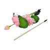 Lotus Flower Shape Lawn Lamps 3 LED Lighting Waterproof Solar Lamp - Pink