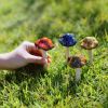 Garden Decoration Ceramic Ornament Mushroom  - Set of 4
