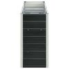 Garden Raised Bed Galvanized Steel 94.5"x15.7"x30.3" Anthracite - Anthracite