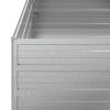 Garden Raised Bed 39.4"x39.4"x30.3" Galvanized Steel Silver - Silver