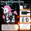 5.5 Feet Halloween Inflatables Skeleton Unicorn with Built-in LED Lights - as show