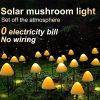 LED Solar Lights Outdoor Garden Waterproof Mushroom String Lawn Lamps Cute Fairy Light Landscape Lamp Path Yard Lawn Patio Decor - Warm white - 6.5M 3