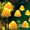 LED Solar Lights Outdoor Garden Waterproof Mushroom String Lawn Lamps Cute Fairy Light Landscape Lamp Path Yard Lawn Patio Decor - Warm white - 6.5M 3