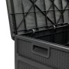 120 Gallon Plastic Deck Box - Outdoor Waterproof Storage Box for Patio Mats; Gardening Tools and Pool Toys - gray - Polypropylene