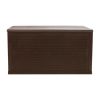 120 Gallon Plastic Deck Box - Outdoor Waterproof Storage Box for Patio Mats; Gardening Tools and Pool Toys - brown - Polypropylene
