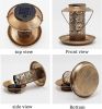 Bird Feeder Weather Resistance Cage Outdoor Refill Solar Night Light  - Bronze