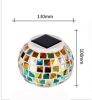 Solar-Powered Waterproof Color Changing Glass Ball Garden Lamp - glass ball