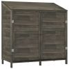 Garden Shed Anthracite 40.2"x20.5"x44.1" Solid Wood Fir - Anthracite