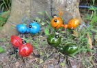 Metal Ant Shaped Ornaments Garden Yard Patio Decorations - Red