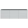 Garden Raised Bed 94.5"x15.7"x30.3" Galvanized Steel Silver - Silver