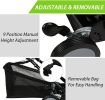 16-Inch Manual Reel Mower Adjustable 5-Blade Push Lawn Mower w/ Catcher (Four Wheeled) - KM3805