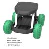 Garden Cart Rolling Scooter with Seat and Tool Tray for Weeding;  Gardening;  and Outdoor Lawn Care- For Adults and Kids  - 17.50 x 19.00 x 13.00 Inch