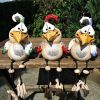 Halloween Ornament 2022,3 Pcs Garden Statue Funny Chicken Decor Yard Art Resin Decorative Ornament Easter Ornament - green
