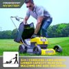 Cordless Electric Lawn Mower F4017 Yellow - as Pic