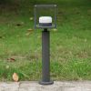 Outdoor Pathway LED Lights Lantern 23.6 IN IP44 Waterproof Garden Modern Landscape Lighting - DARK GREY 600