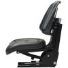 Tractor Seat with Suspension Black - Black
