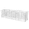 Gabion Raised Bed Steel 141.7"x35.4"x39.4" - Silver