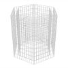 Hexagonal Gabion Raised Bed 39.4"x35.4"x39.4" - Silver